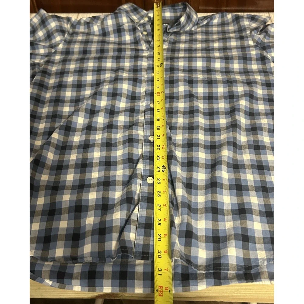 Men's‎ Banana Republic Long Sleeve Blue Checkered Shirt Size XL